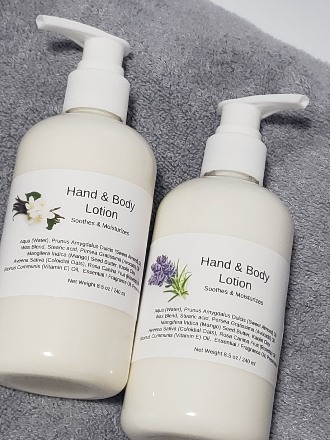 hand and body lotion, soothes and moisturizes and calming